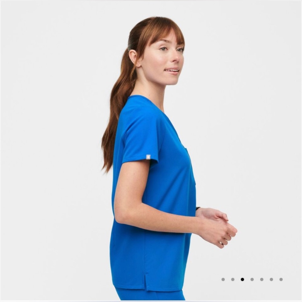 Figs Catarina Royal Blue Scrub Top - Size Medium
